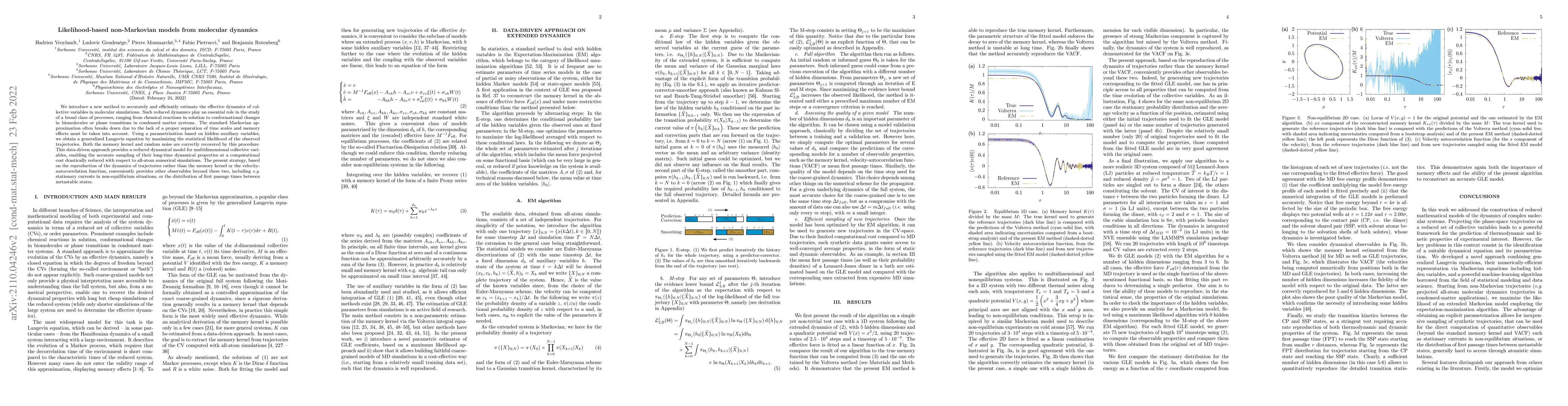 Thumbnail for Likelihood-based non-Markovian models from molecular dynamics