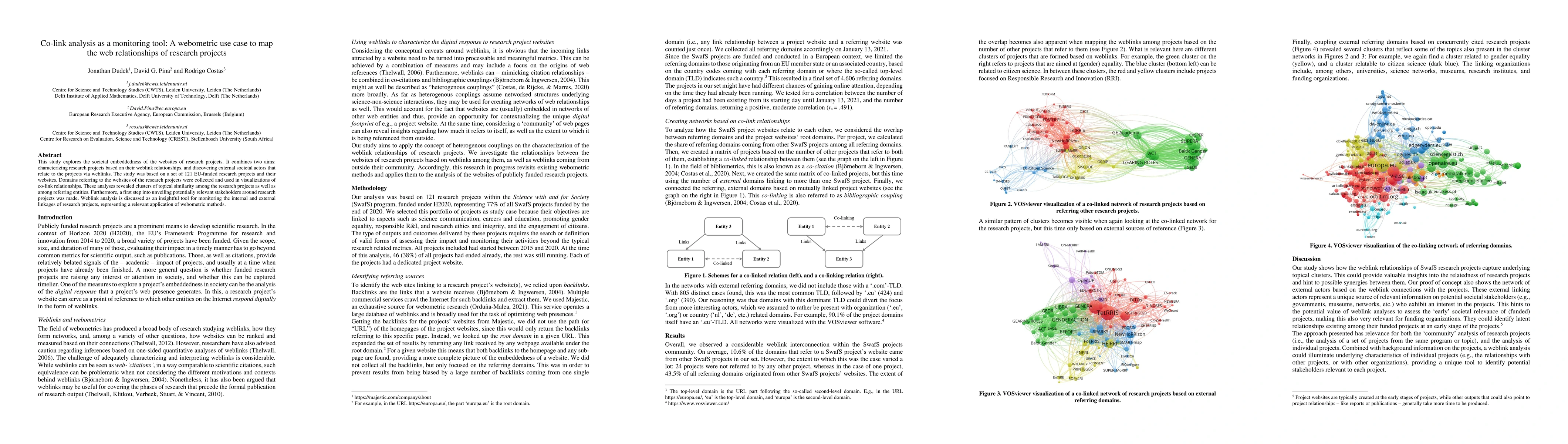 Thumbnail for Co-link analysis as a monitoring tool: A webometric use case to map the
  web relationships of research projects