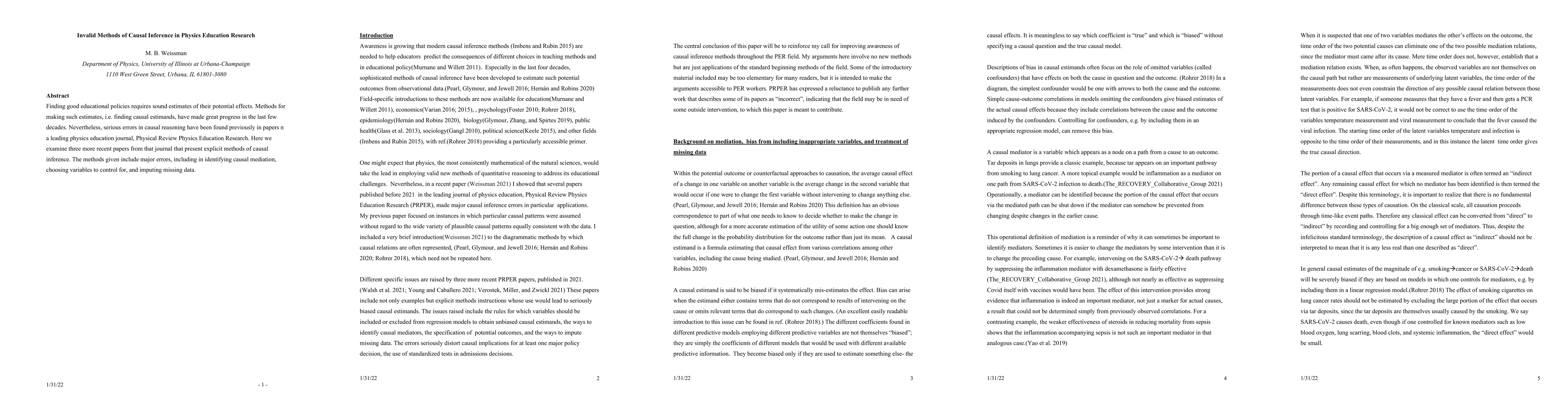 Thumbnail for Methods of Causal Inference in Physics Education Research