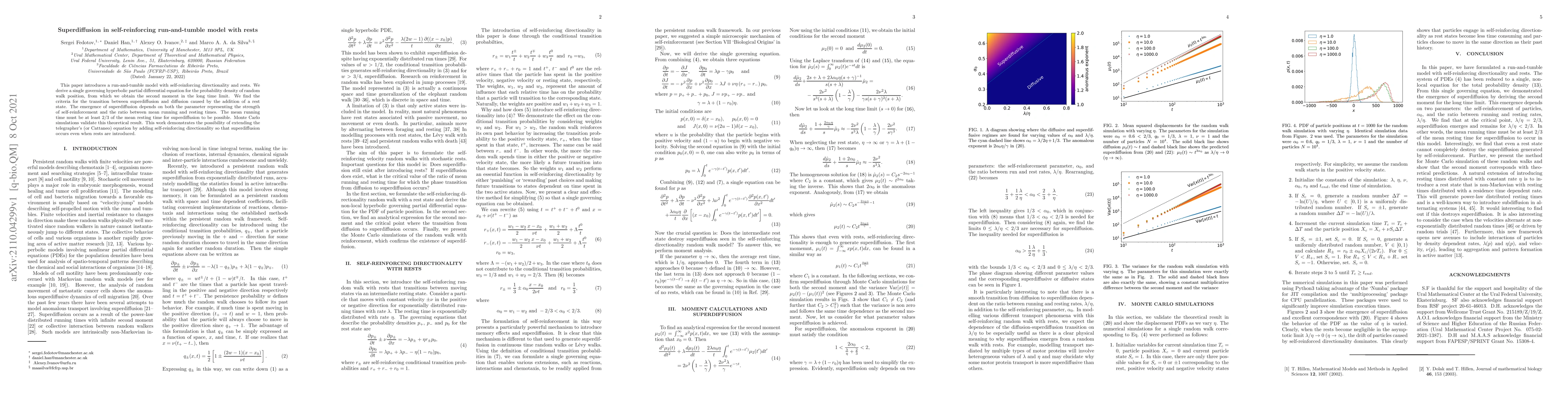 Thumbnail for Superdiffusion in self-reinforcing run-and-tumble model with rests