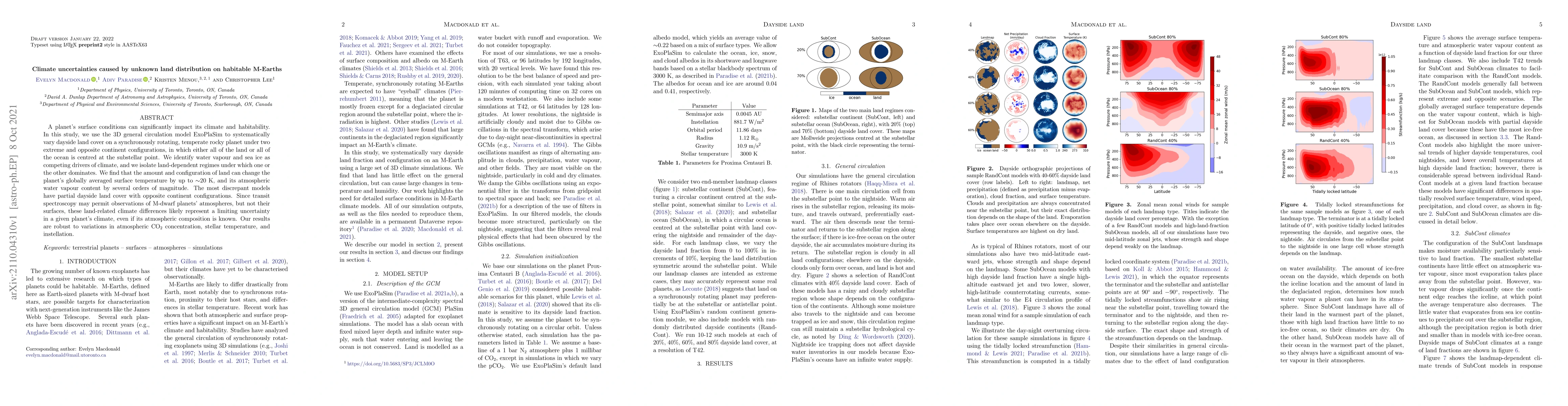 Thumbnail for Climate uncertainties caused by unknown land distribution on habitable
  M-Earths