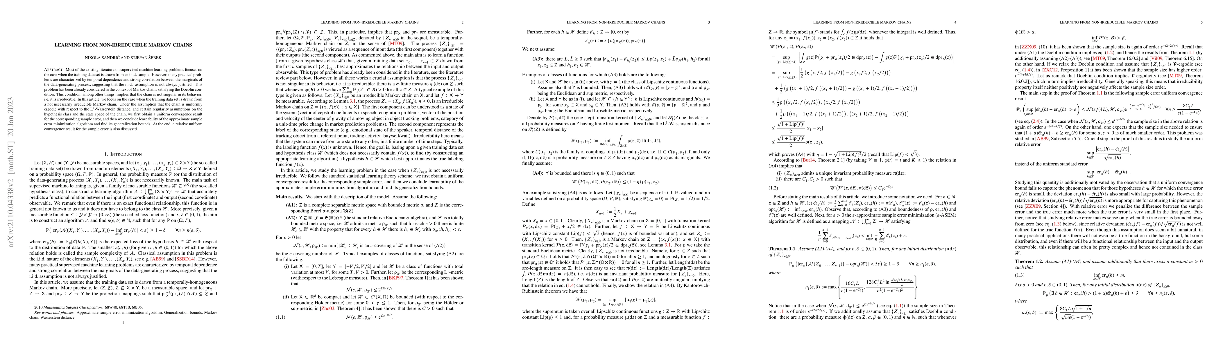 Thumbnail for Learning from non-irreducible Markov chains