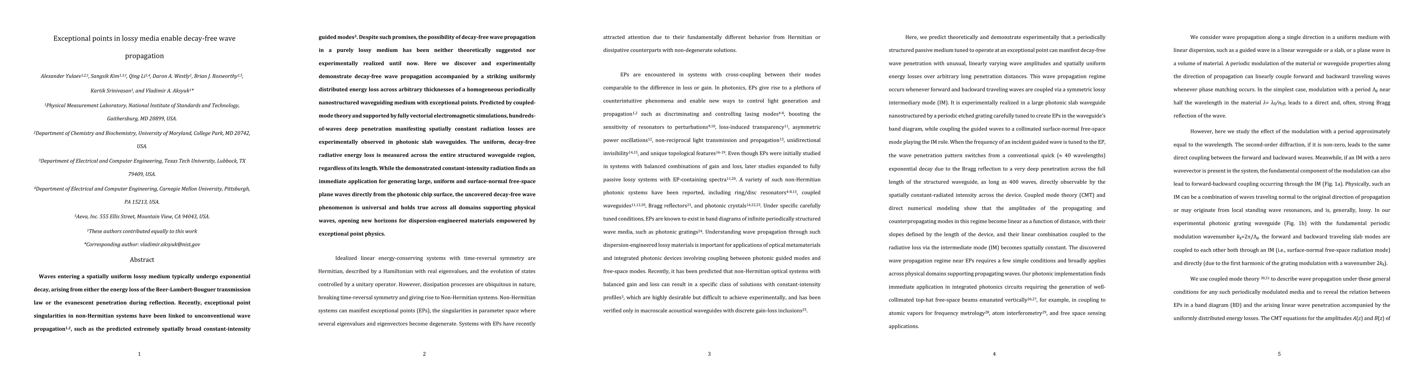Thumbnail for Exceptional points in lossy media enable decay-free wave propagation