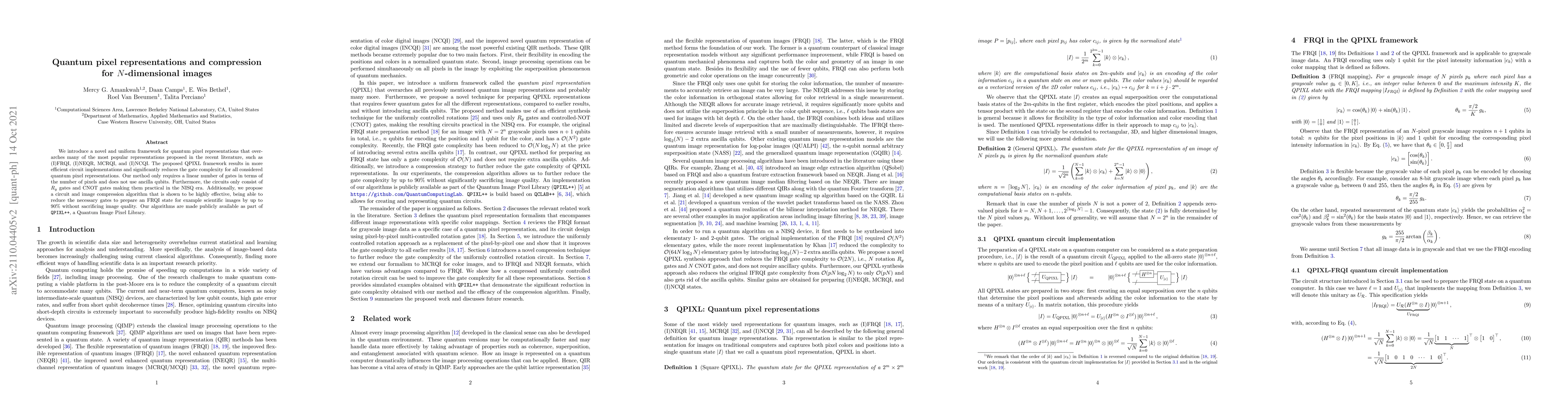Thumbnail for Quantum pixel representations and compression for $N$-dimensional images