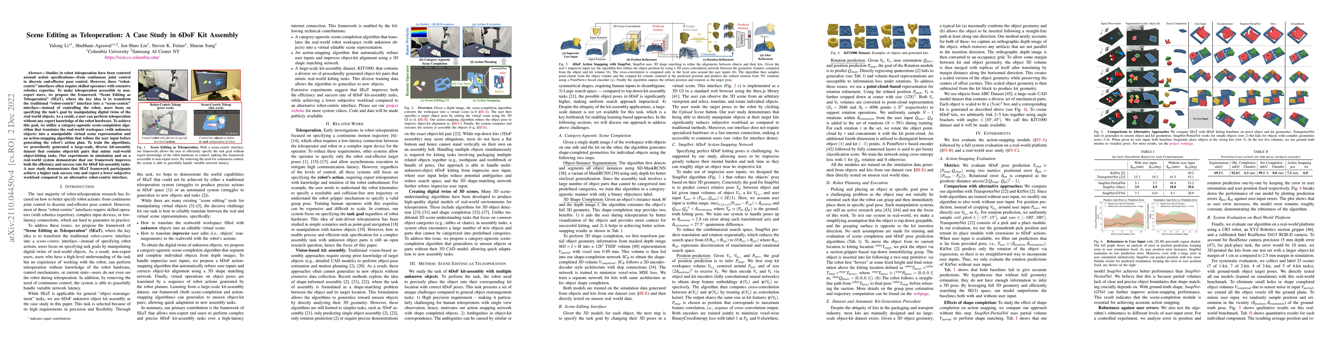 Thumbnail for Scene Editing as Teleoperation: A Case Study in 6DoF Kit Assembly