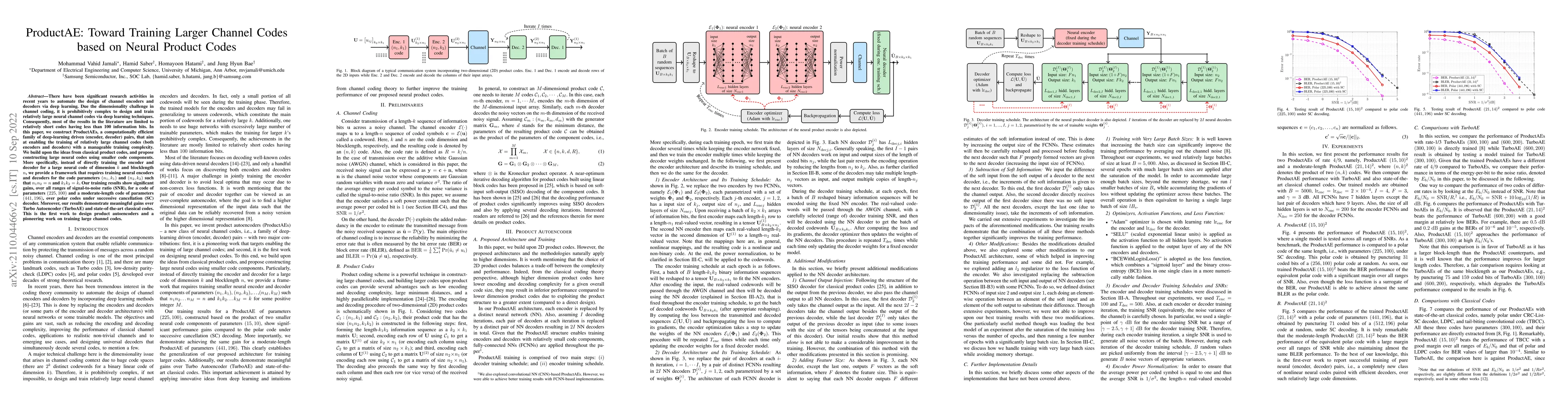 Thumbnail for ProductAE: Towards Training Larger Channel Codes based on Neural Product
  Codes