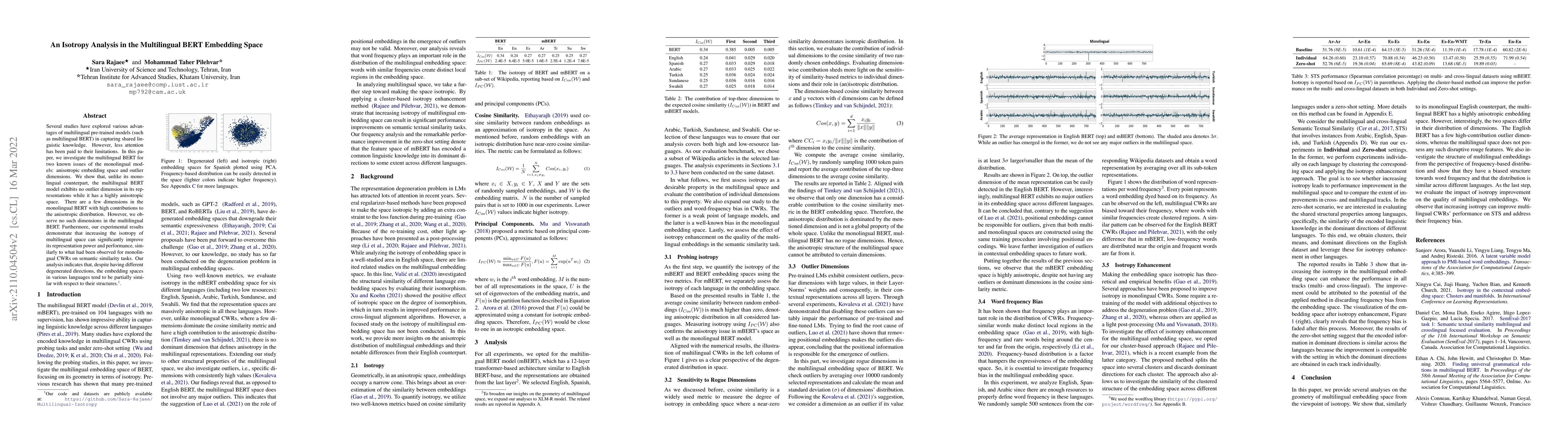 Thumbnail for An Isotropy Analysis in the Multilingual BERT Embedding Space