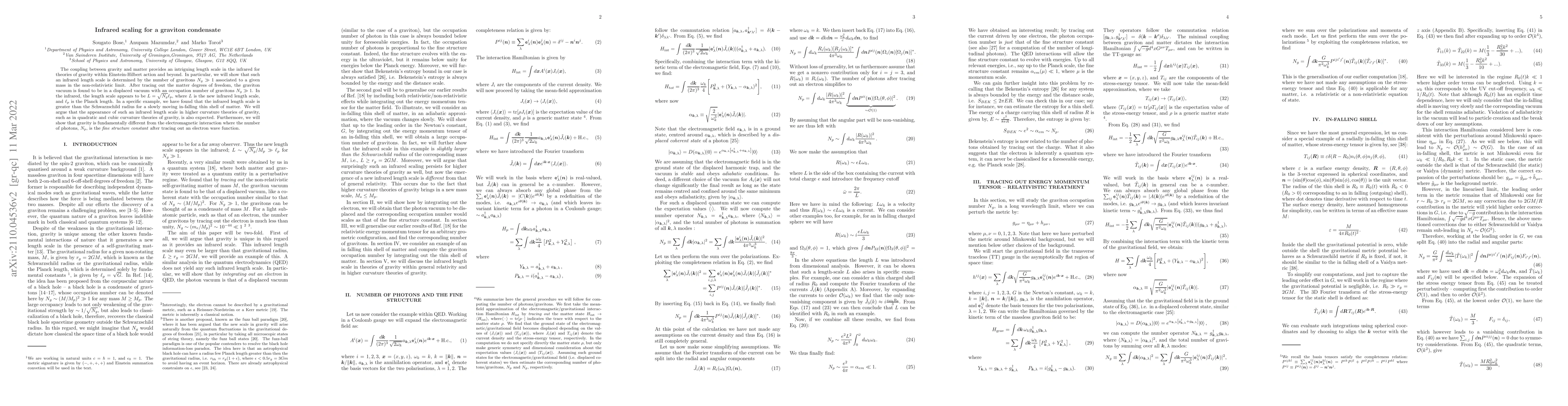 Thumbnail for Infrared scaling for a graviton condensate
