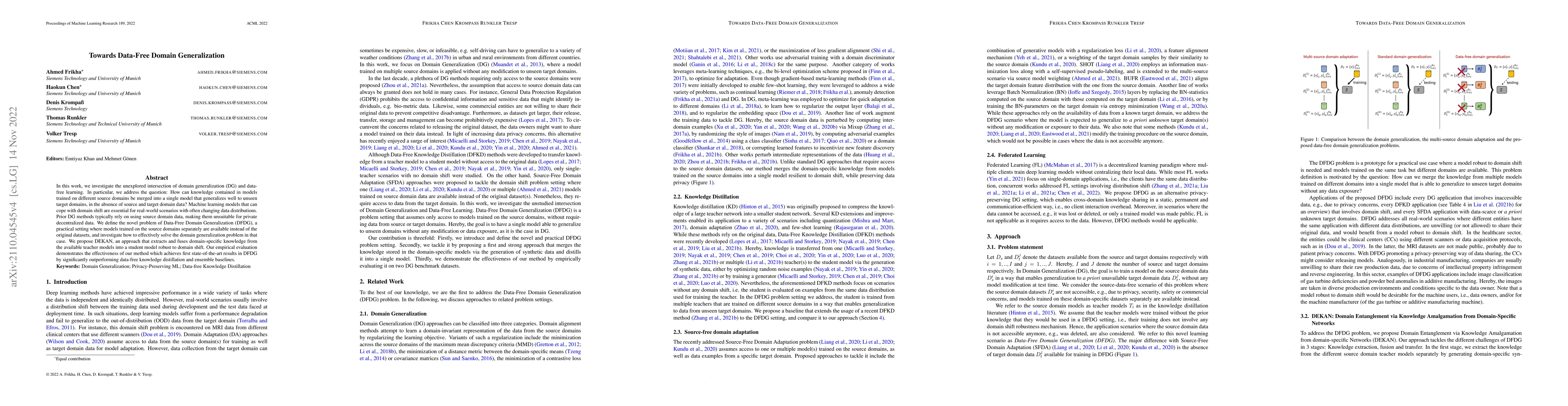 Thumbnail for Towards Data-Free Domain Generalization