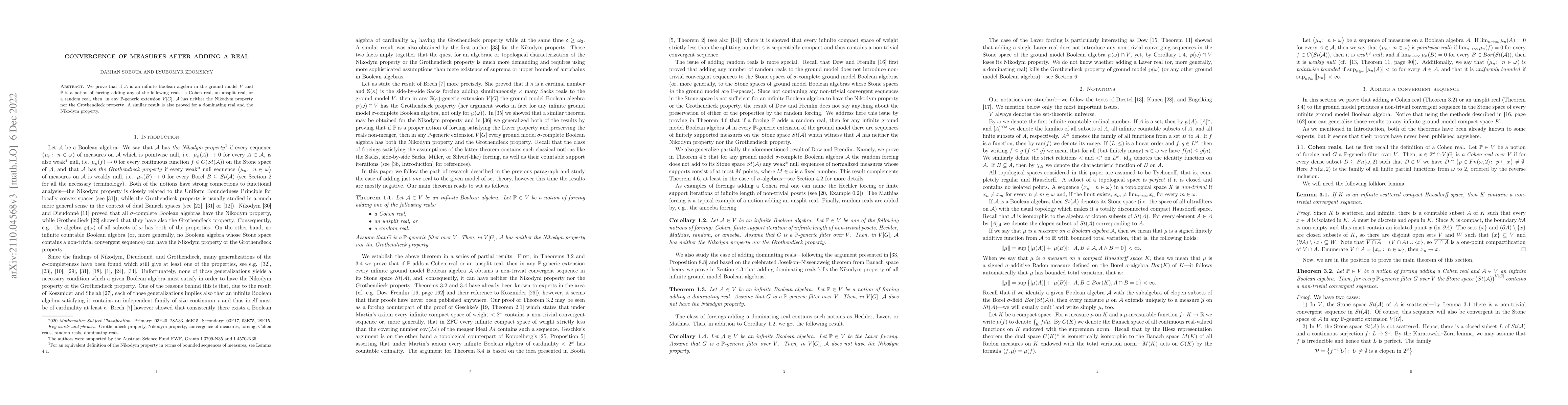 Thumbnail for Convergence of measures after adding a real