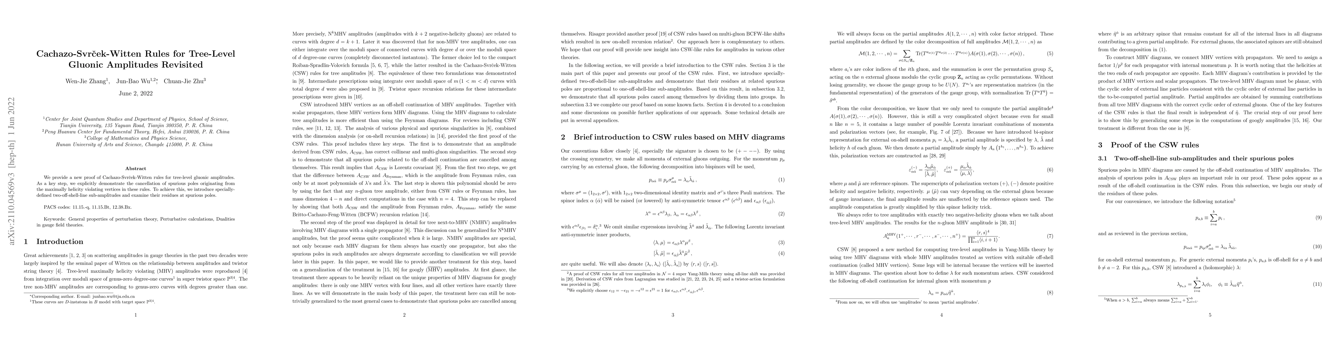 Thumbnail for Cachazo-Svrcek-Witten Rules for Tree-Level Gluonic Amplitudes Revisited