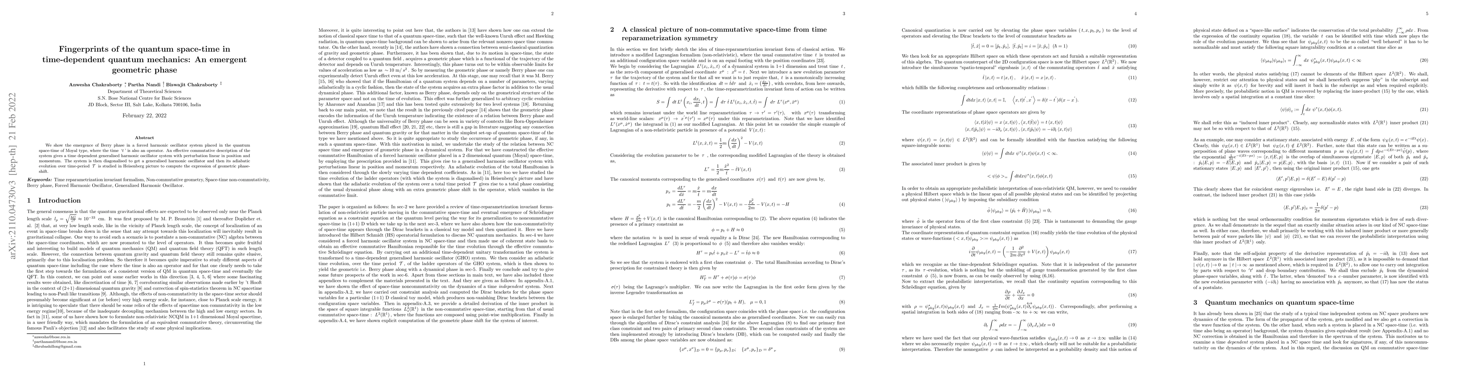 Thumbnail for Fingerprints of the quantum space-time in time-dependent quantum
  mechanics: An emergent geometric phase