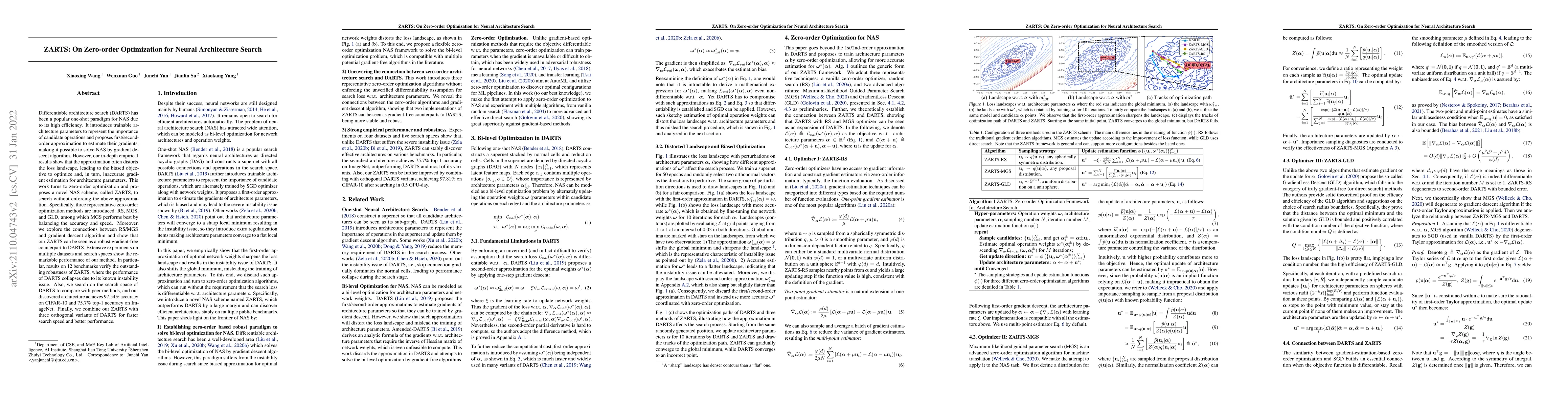 Thumbnail for ZARTS: On Zero-order Optimization for Neural Architecture Search