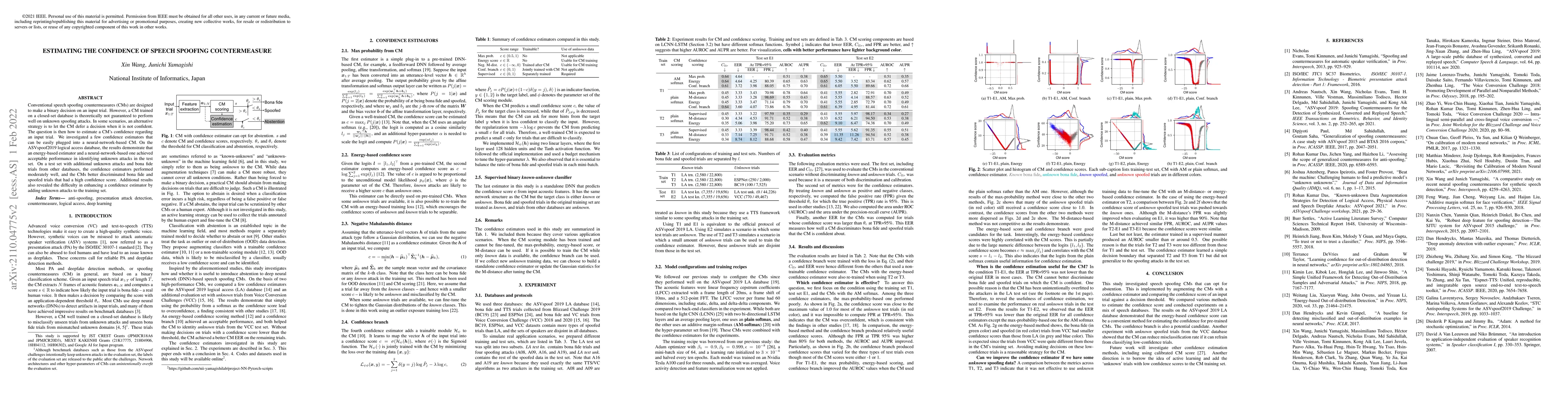 Thumbnail for Estimating the confidence of speech spoofing countermeasure