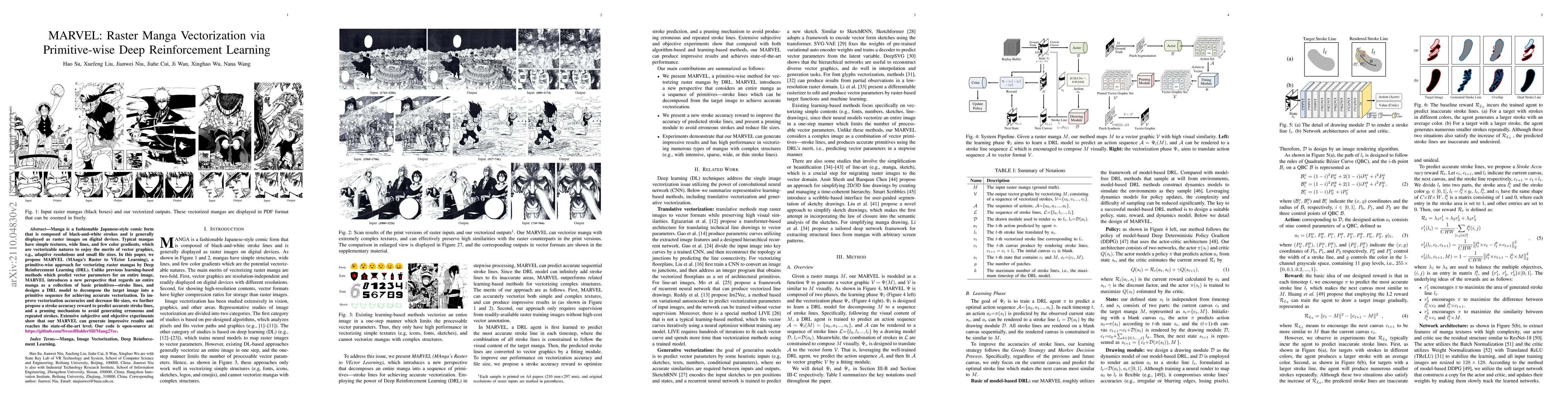Thumbnail for MARVEL: Raster Manga Vectorization via Primitive-wise Deep Reinforcement
  Learning