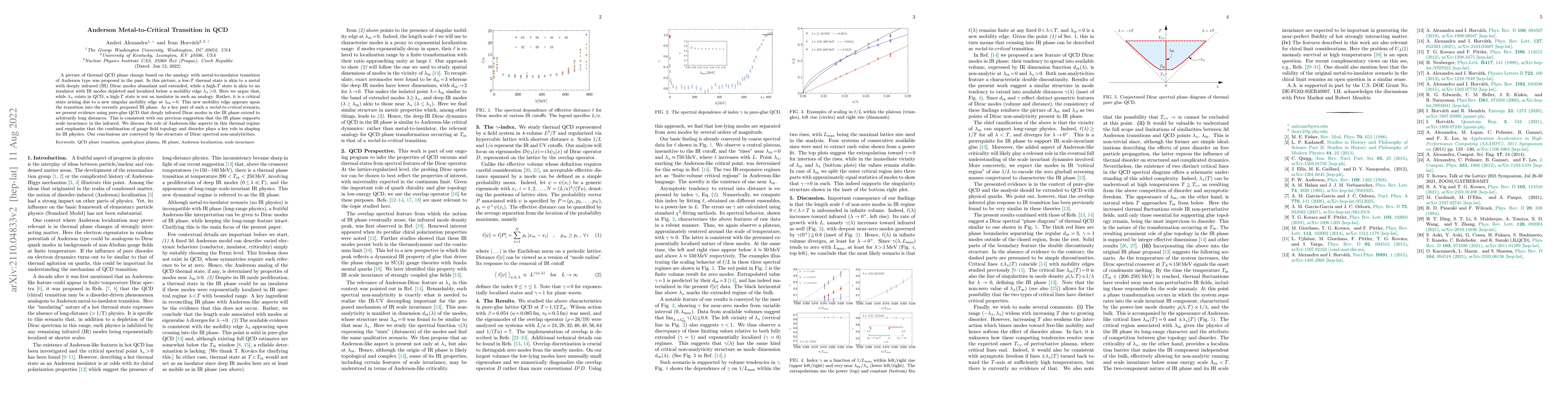 Thumbnail for Anderson Metal-to-Critical Transition in QCD