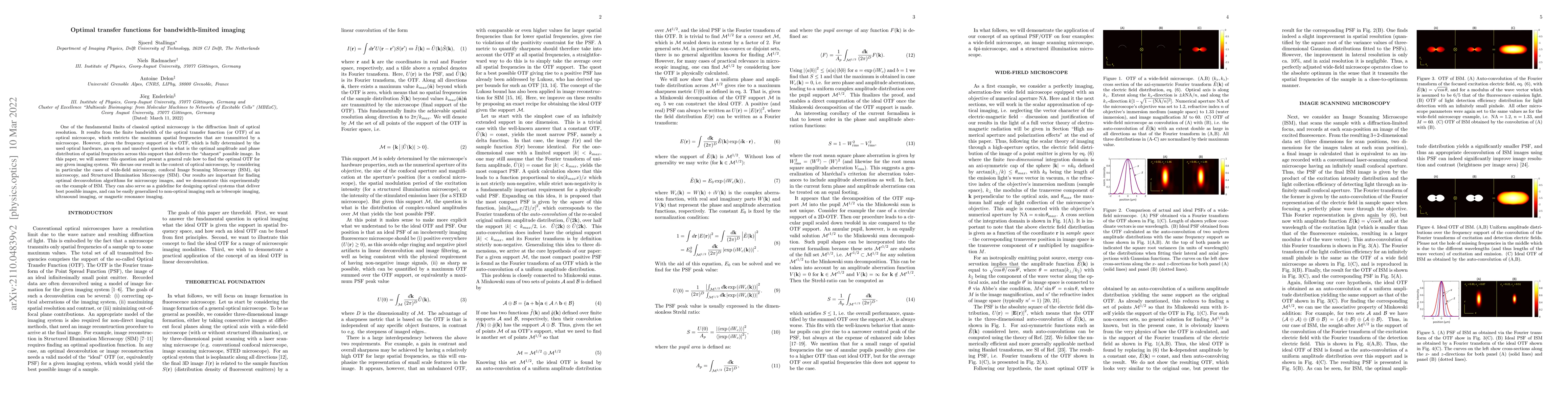 Thumbnail for Optimal transfer functions for bandwidth-limited imaging