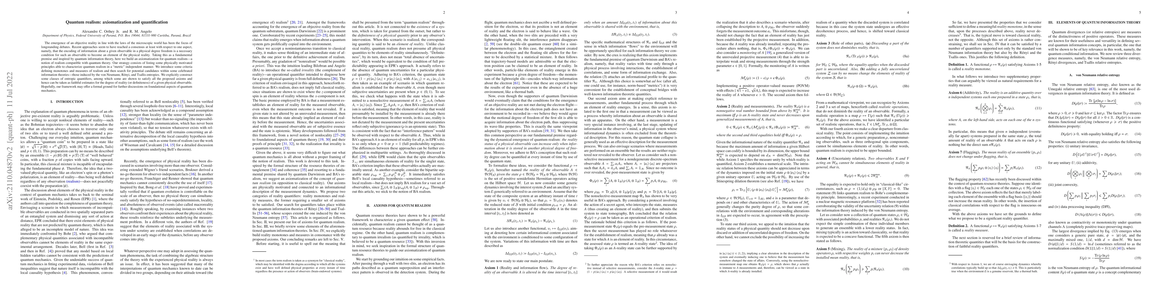 Thumbnail for Quantum realism: axiomatization and quantification