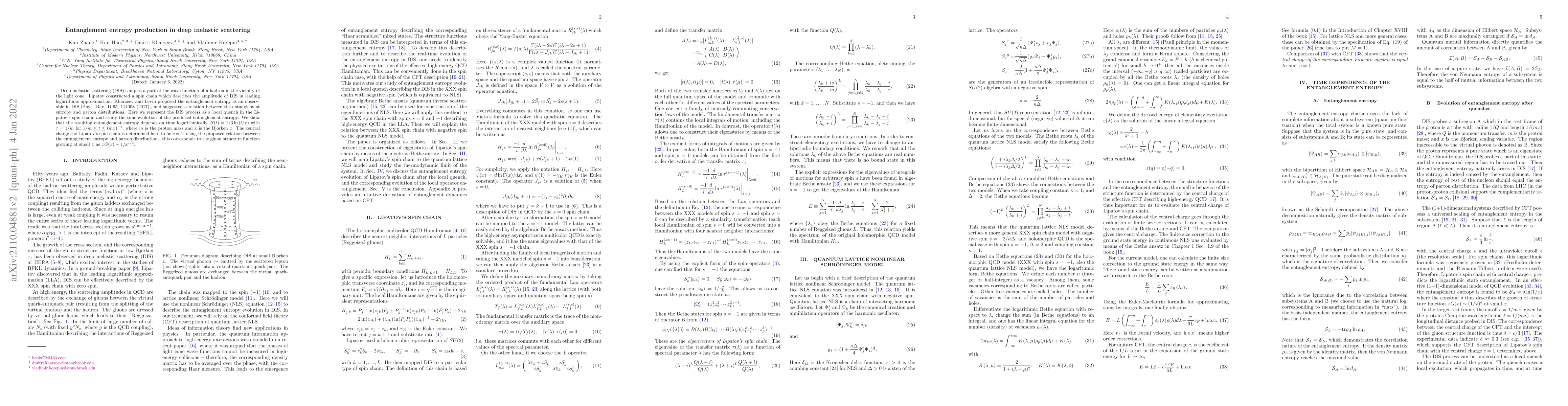 Thumbnail for Entanglement entropy production in deep inelastic scattering