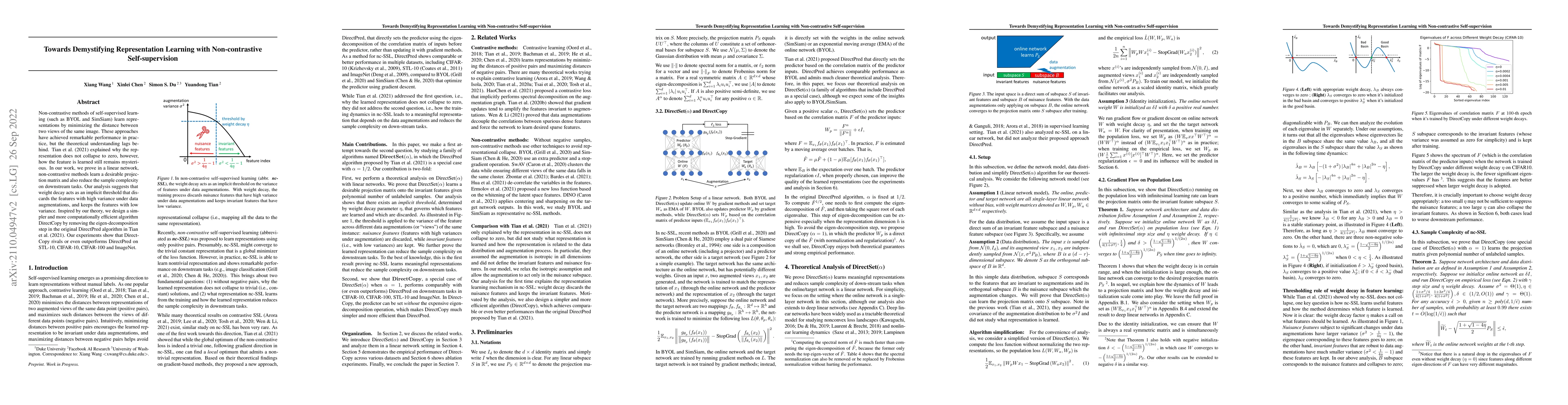 Thumbnail for Towards Demystifying Representation Learning with Non-contrastive
  Self-supervision