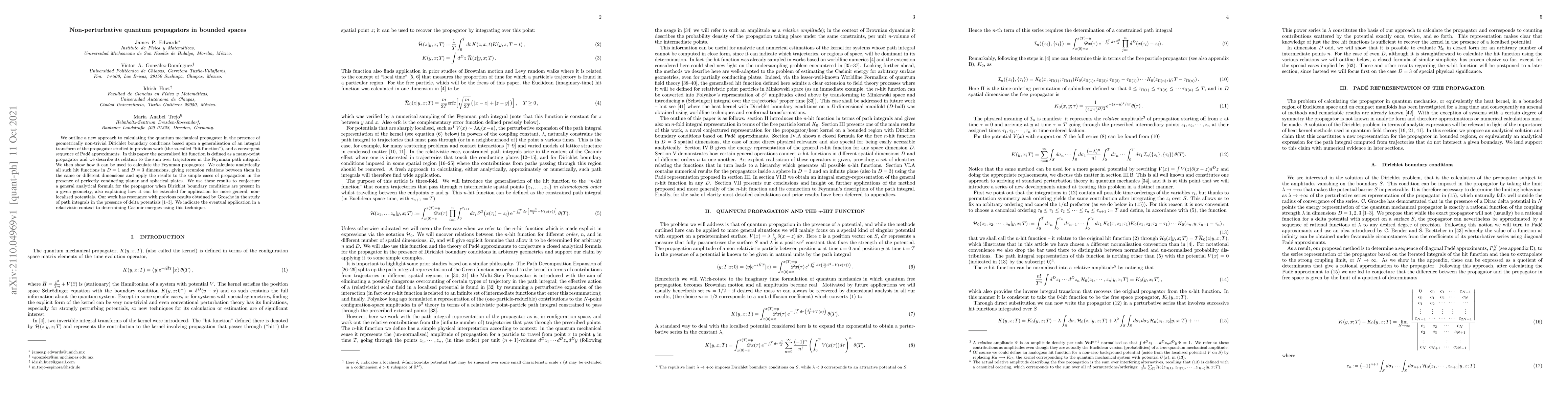 Thumbnail for Non-perturbative Quantum Propagators in Bounded Spaces