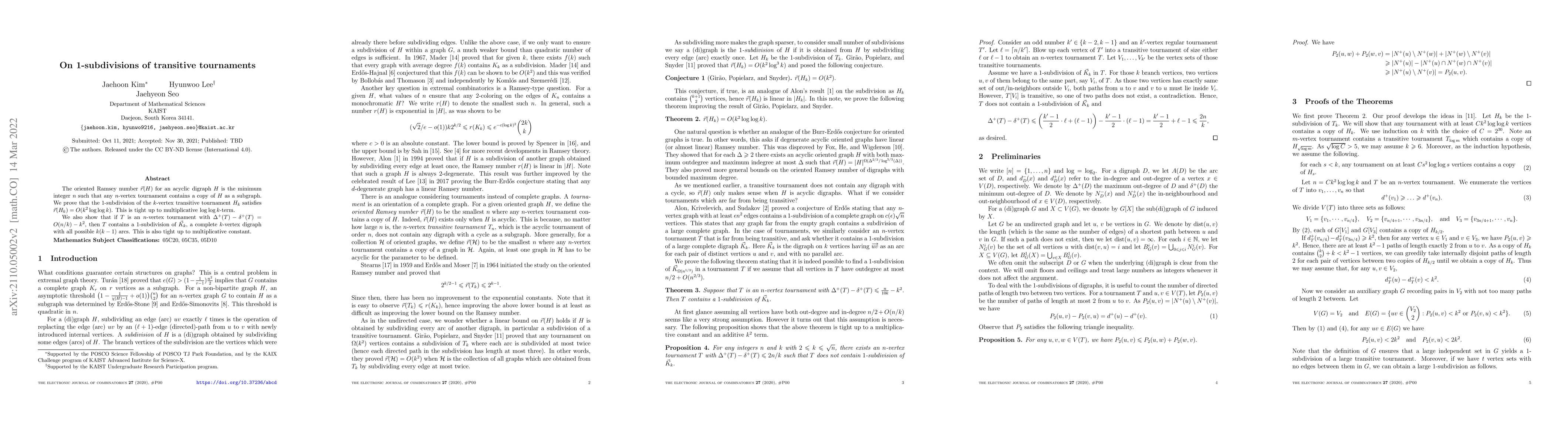 Thumbnail for On 1-subdivisions of transitive tournaments