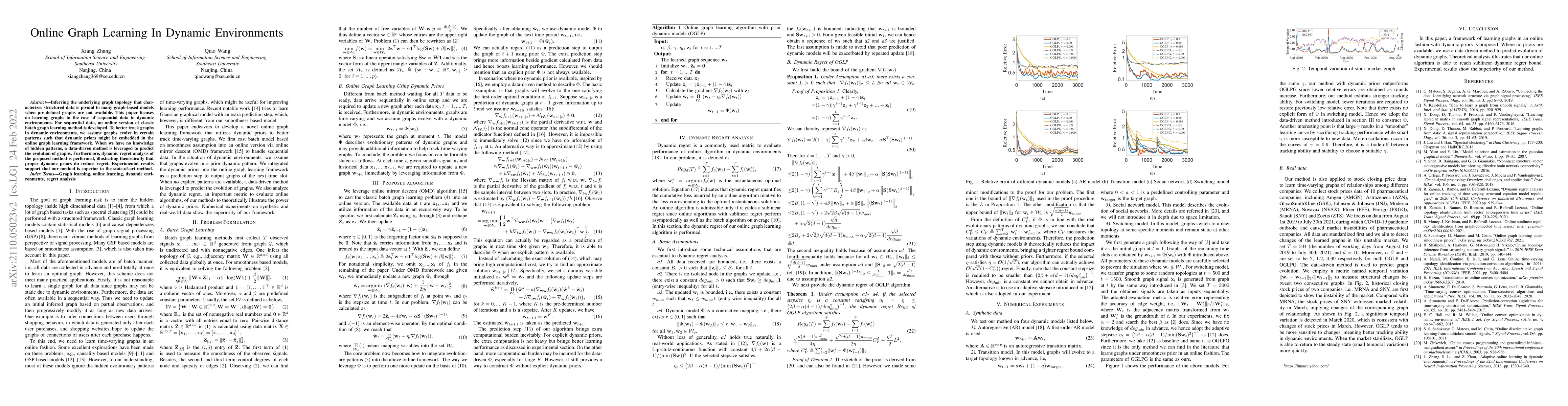Thumbnail for Online Graph Learning in Dynamic Environments