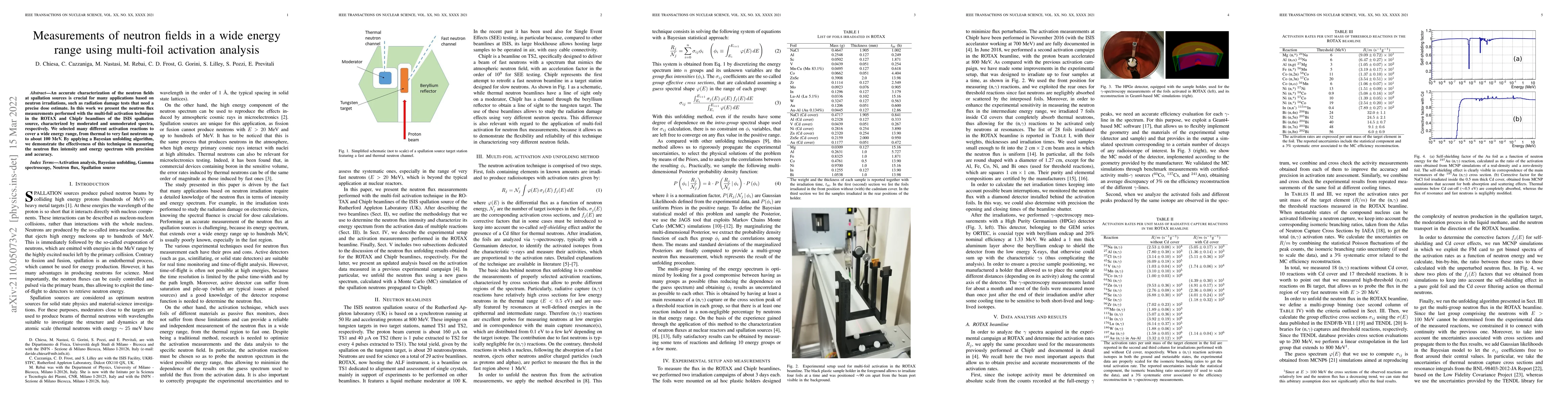 Thumbnail for Measurements of neutron fields in a wide energy range using multi-foil
  activation analysis
