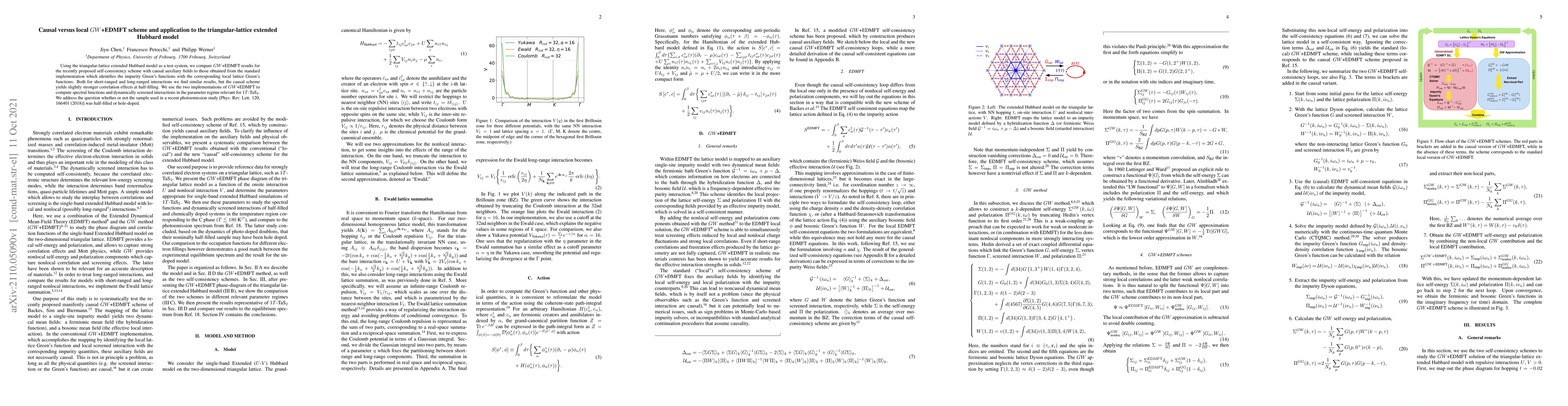 Thumbnail for Causal versus local $GW$+EDMFT scheme and application to the
  triangular-lattice extended Hubbard model