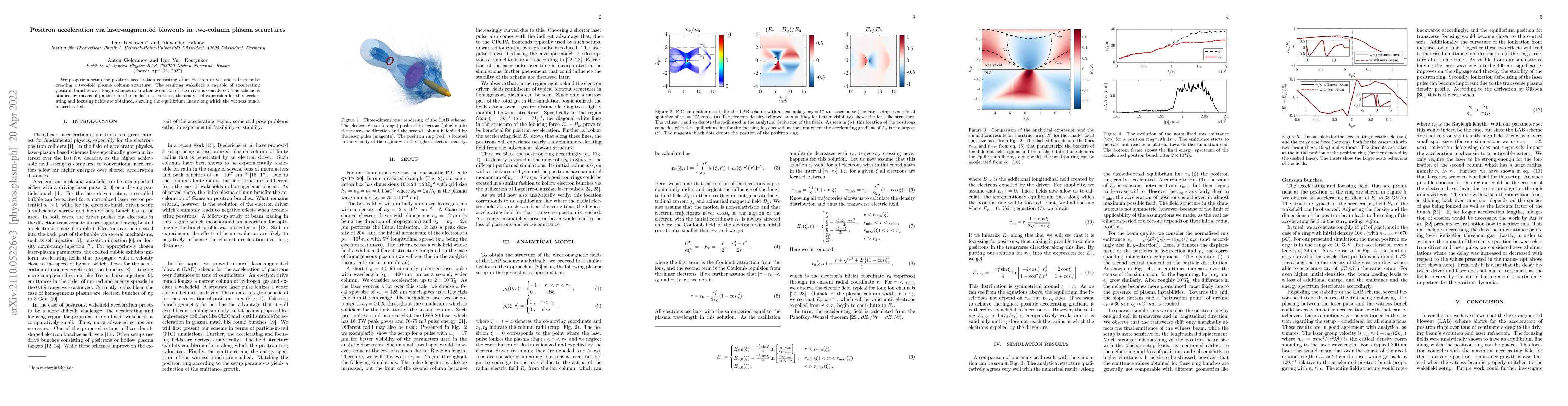 Thumbnail for Positron acceleration via laser-augmented blowouts in two-column plasma
  structures