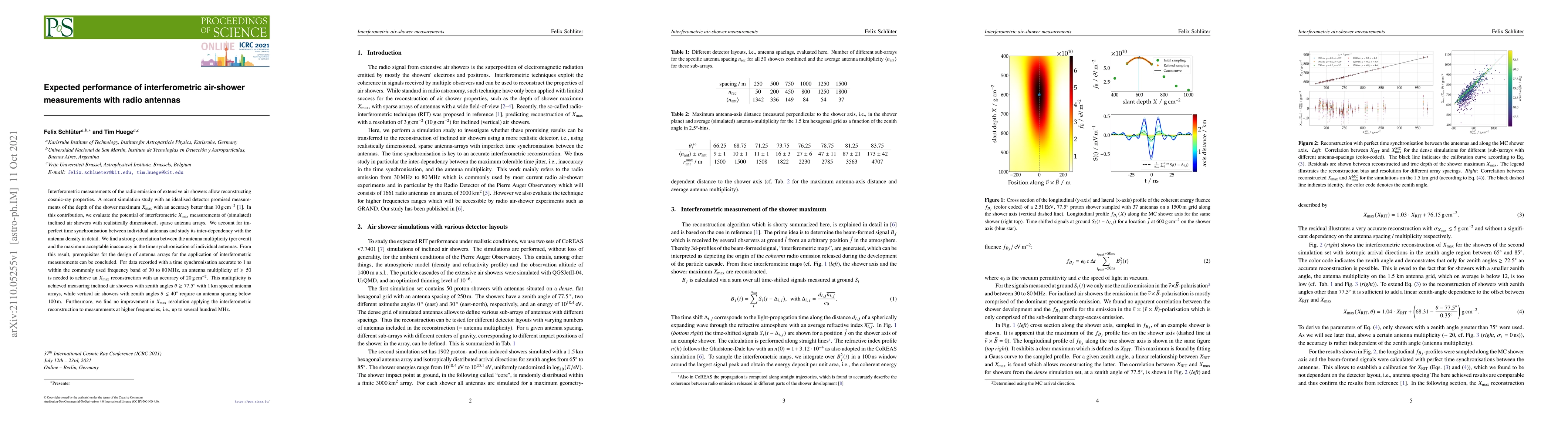 Thumbnail for Expected performance of interferometric air-shower measurements with
  radio antennas