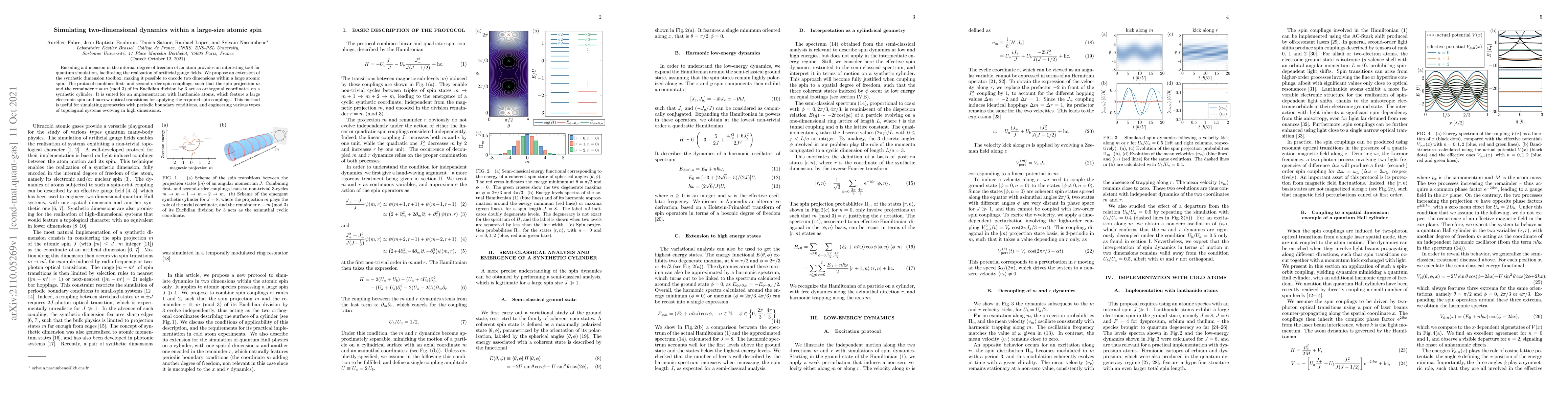 Thumbnail for Simulating two-dimensional dynamics within a large-size atomic spin