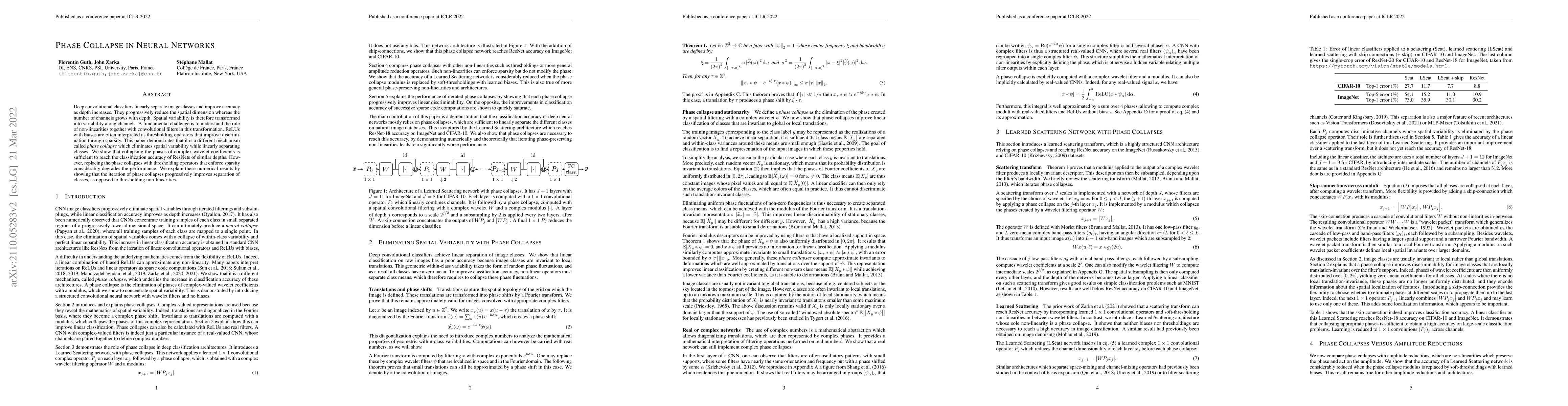 Thumbnail for Phase Collapse in Neural Networks