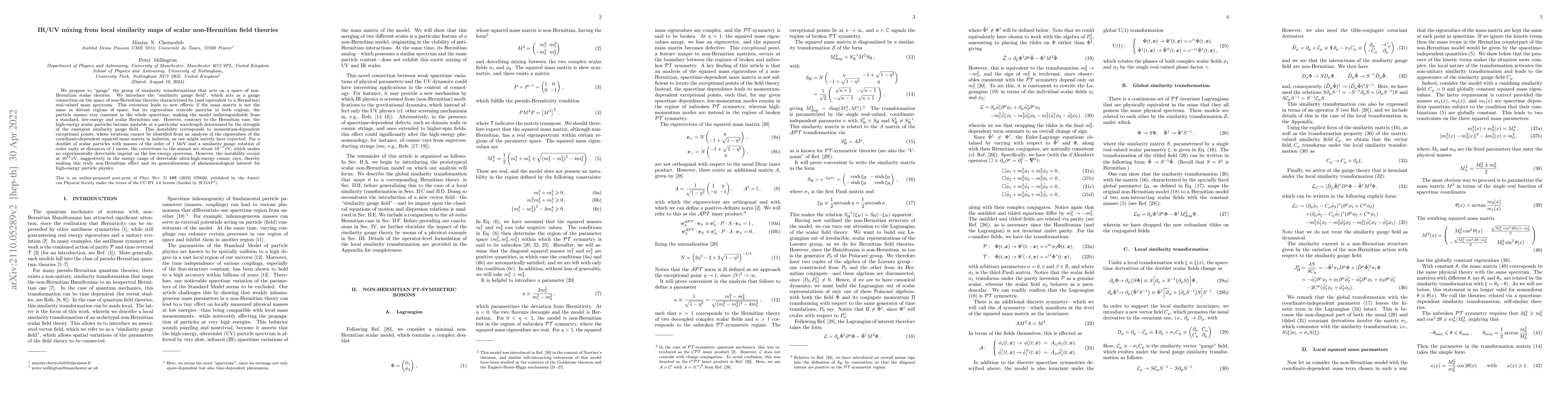 Thumbnail for IR/UV mixing from local similarity maps of scalar non-Hermitian field
  theories