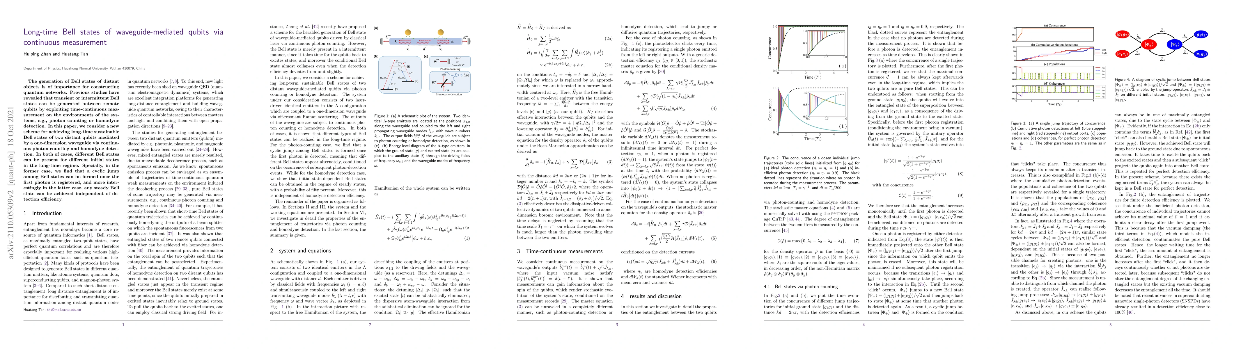 Thumbnail for Long-time Bell states of waveguide-mediated qubits via continuous
  measurement