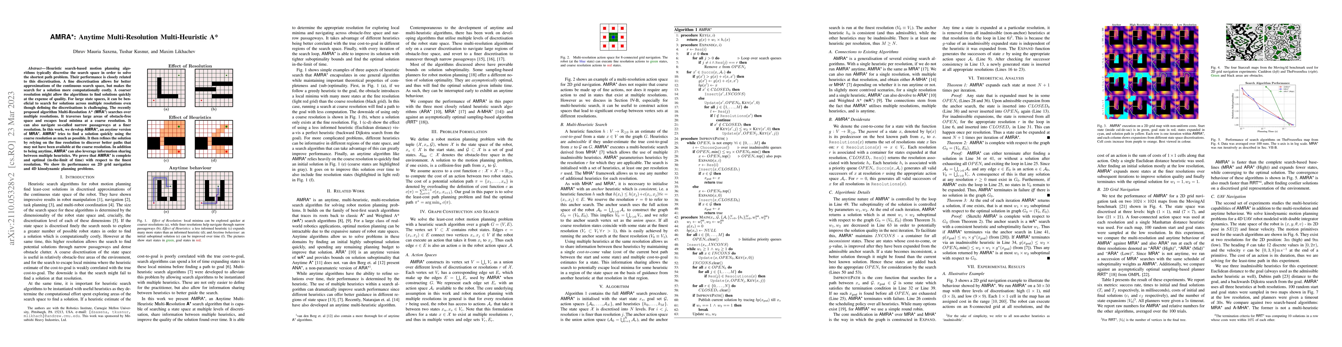 Thumbnail for AMRA*: Anytime Multi-Resolution Multi-Heuristic A*