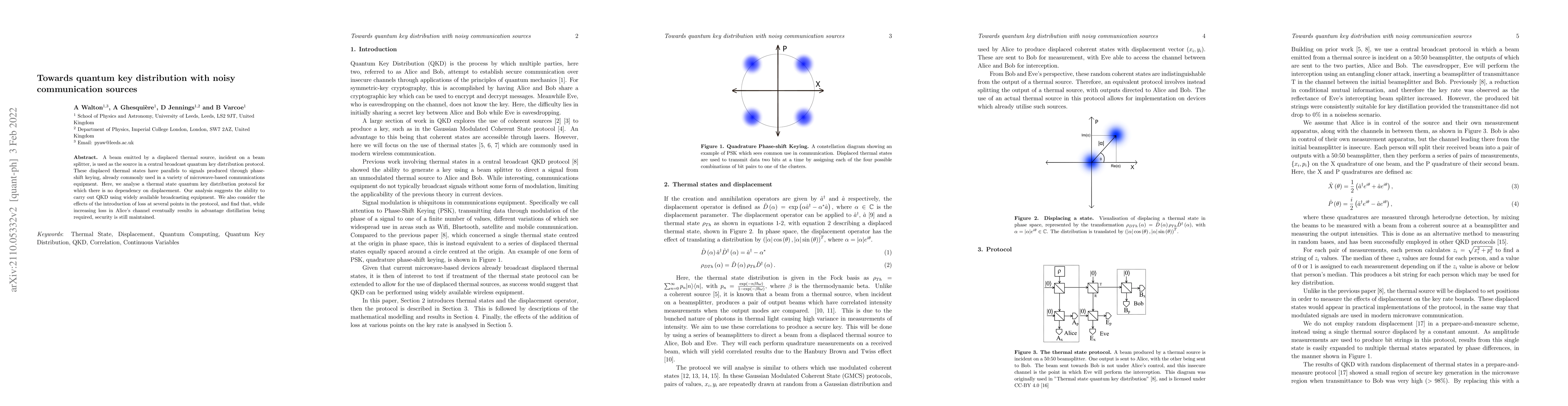 Thumbnail for Towards quantum key distribution with noisy communication sources