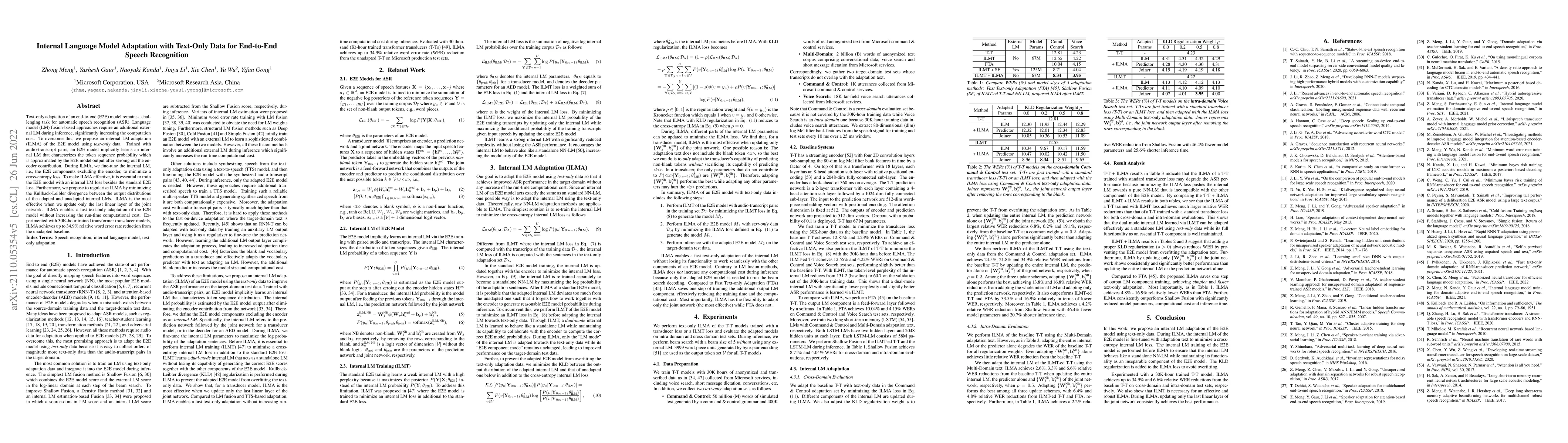 Thumbnail for Internal Language Model Adaptation with Text-Only Data for End-to-End
  Speech Recognition