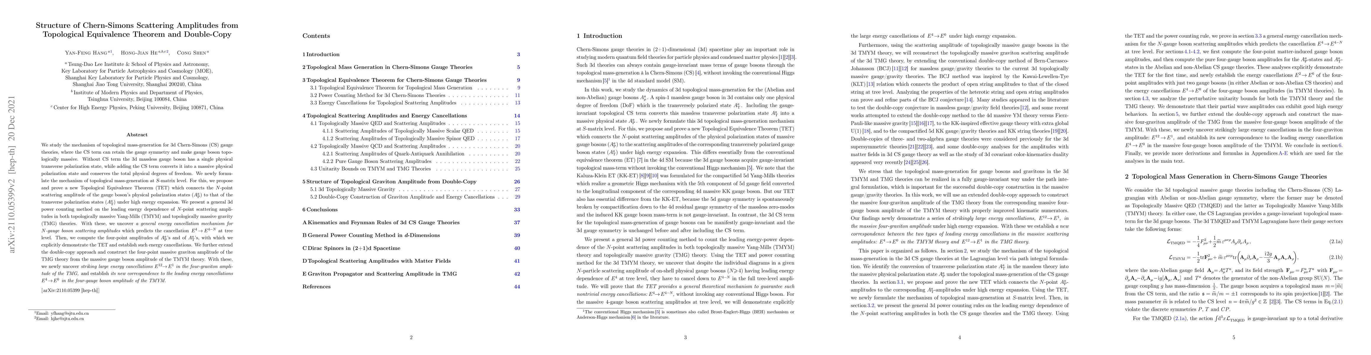 Thumbnail for Structure of Chern-Simons Scattering Amplitudes from Topological
  Equivalence Theorem and Double-Copy