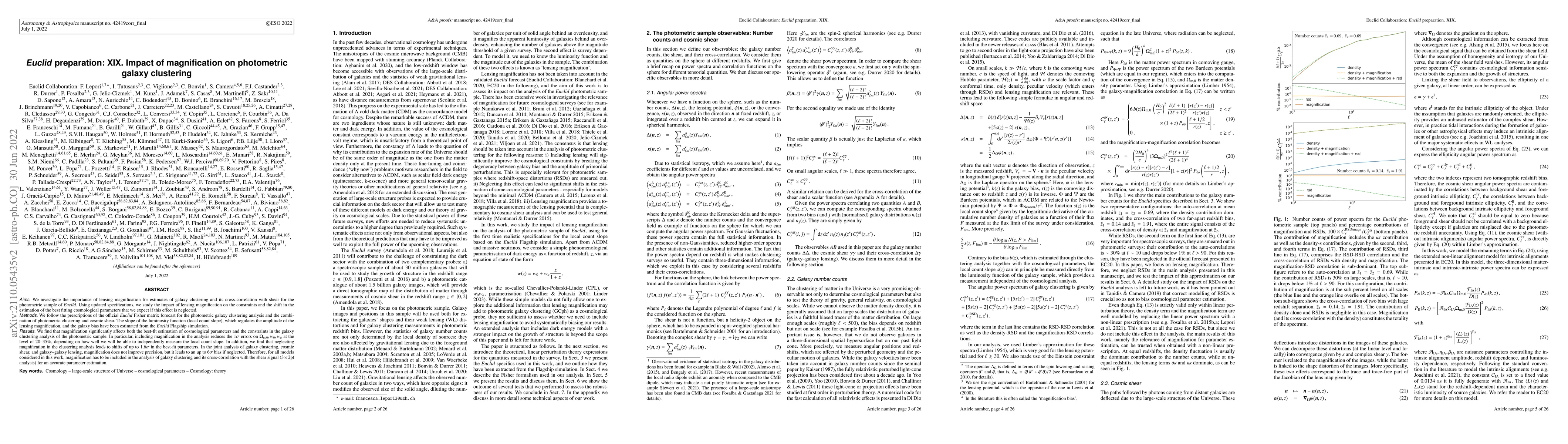 Thumbnail for Euclid preparation: XIX. Impact of magnification on photometric galaxy
  clustering