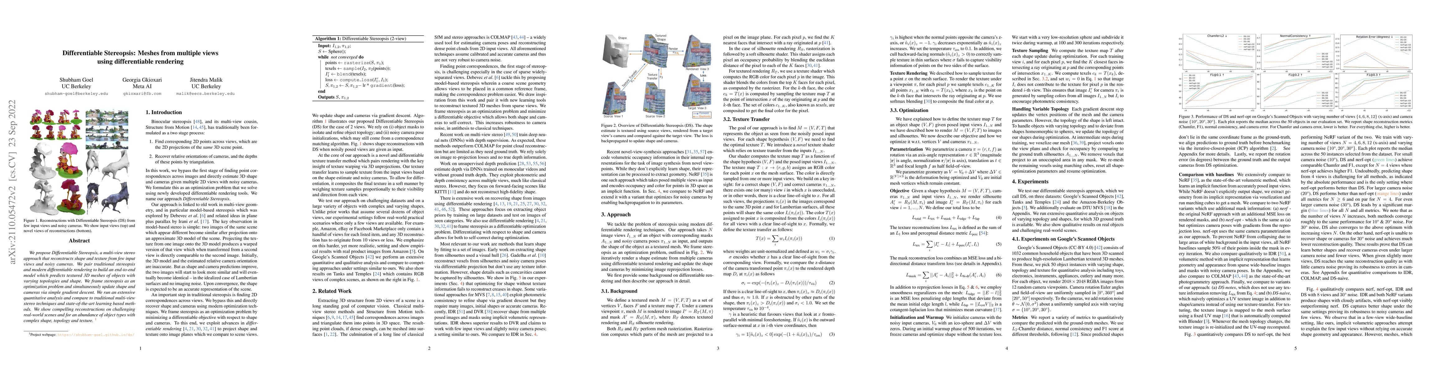 Thumbnail for Differentiable Stereopsis: Meshes from multiple views using
  differentiable rendering