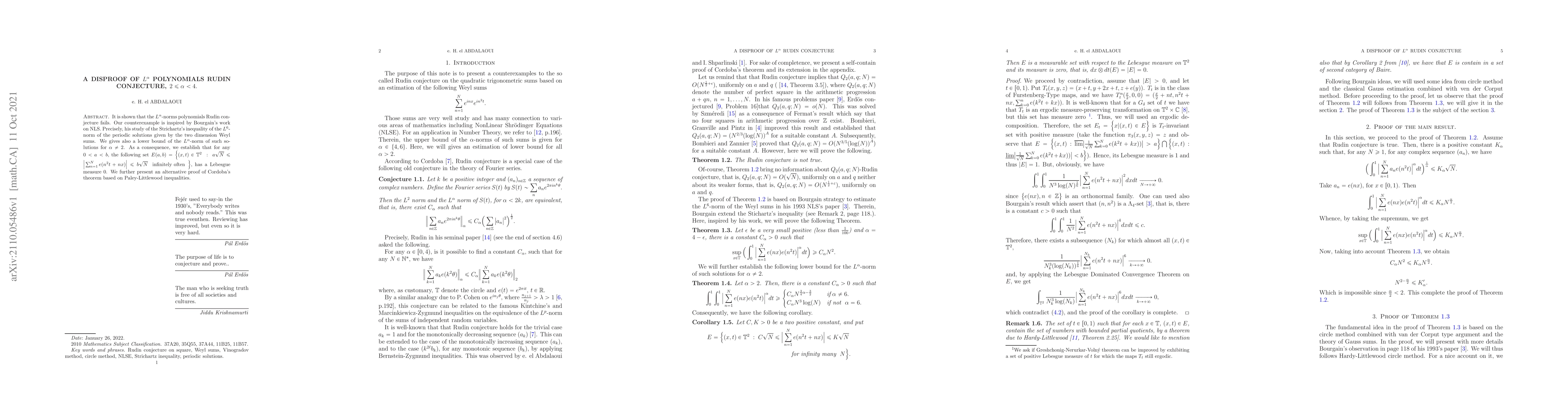 Thumbnail for A disproof of $L^\alpha$ polynomials Rudin conjecture, $2 \leq
  \alpha<4.$