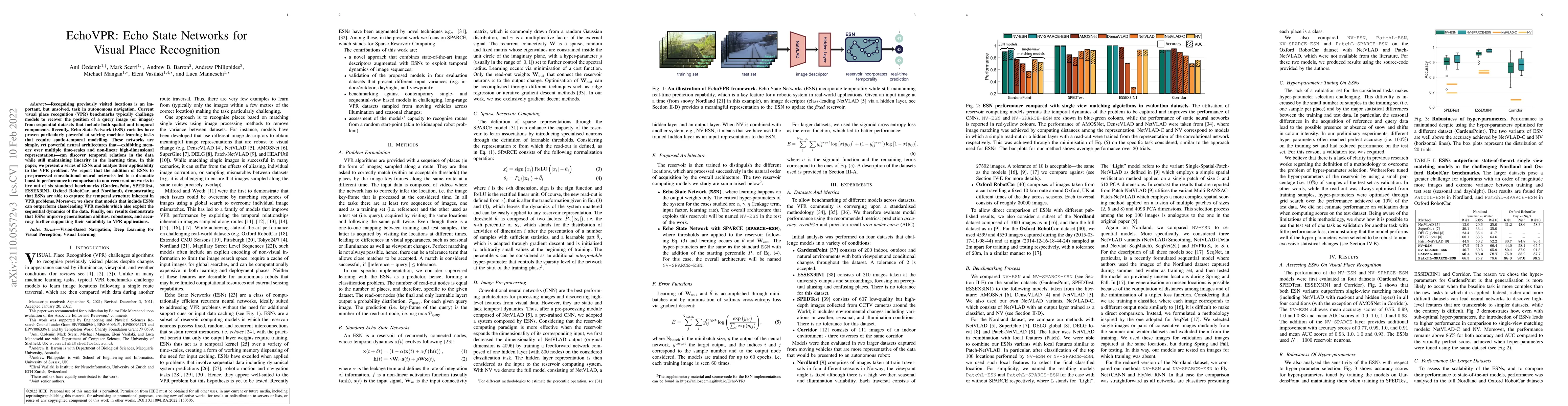 Thumbnail for EchoVPR: Echo State Networks for Visual Place Recognition