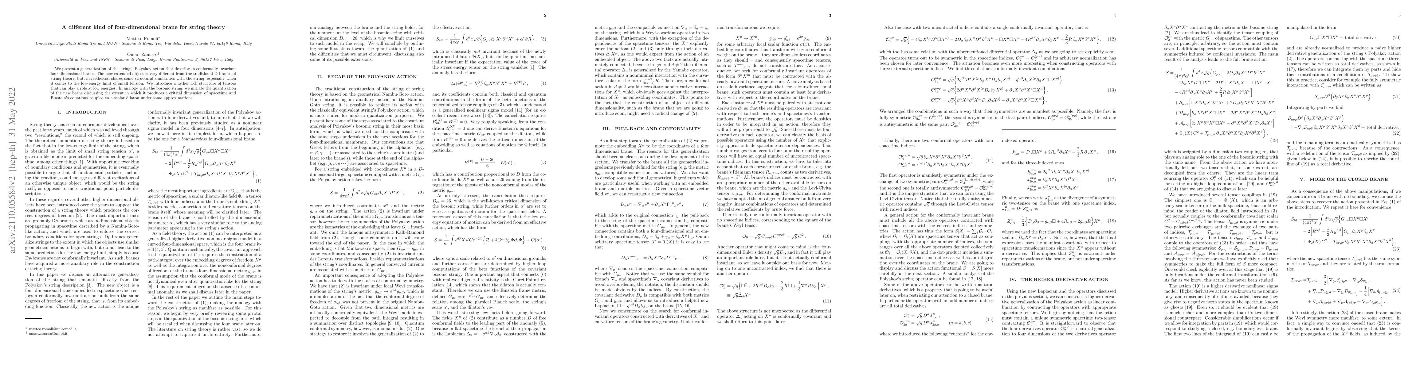 Thumbnail for A different kind of four dimensional brane for string theory