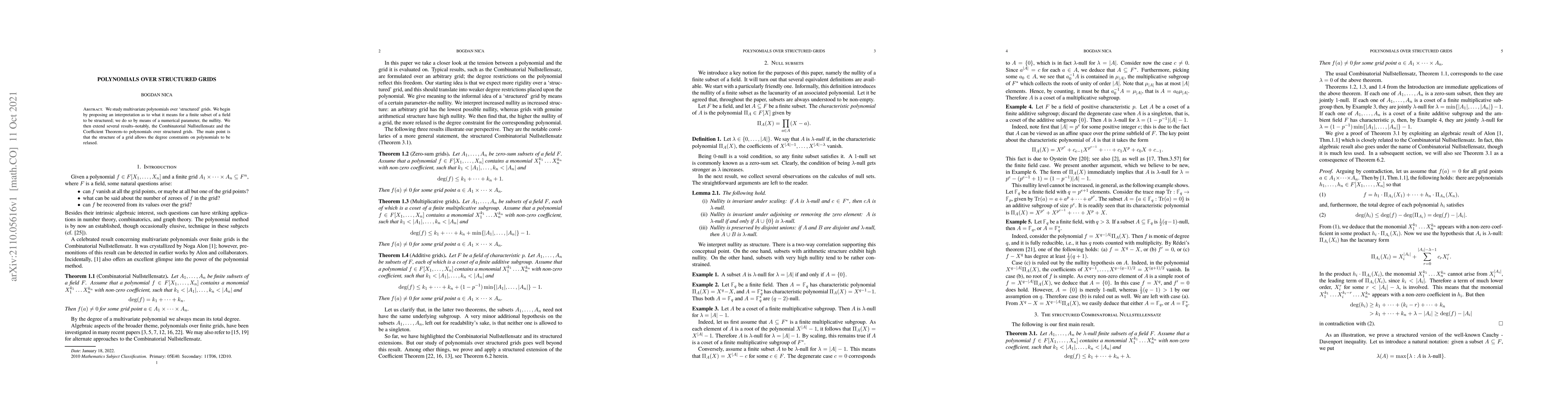 Thumbnail for Polynomials over structured grids