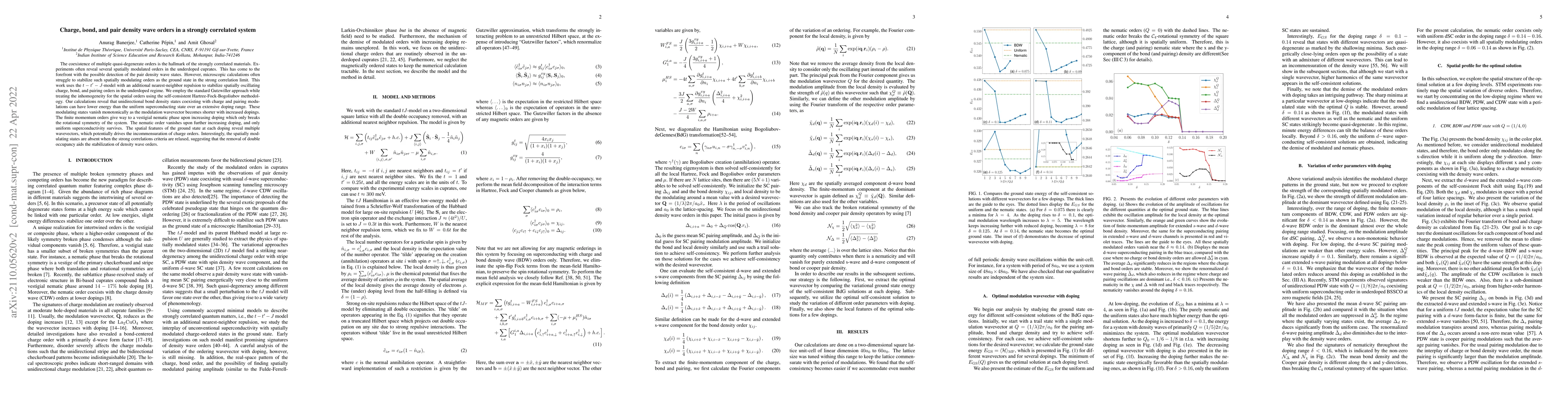Thumbnail for Charge, bond, and pair density wave orders in a strongly correlated
  system
