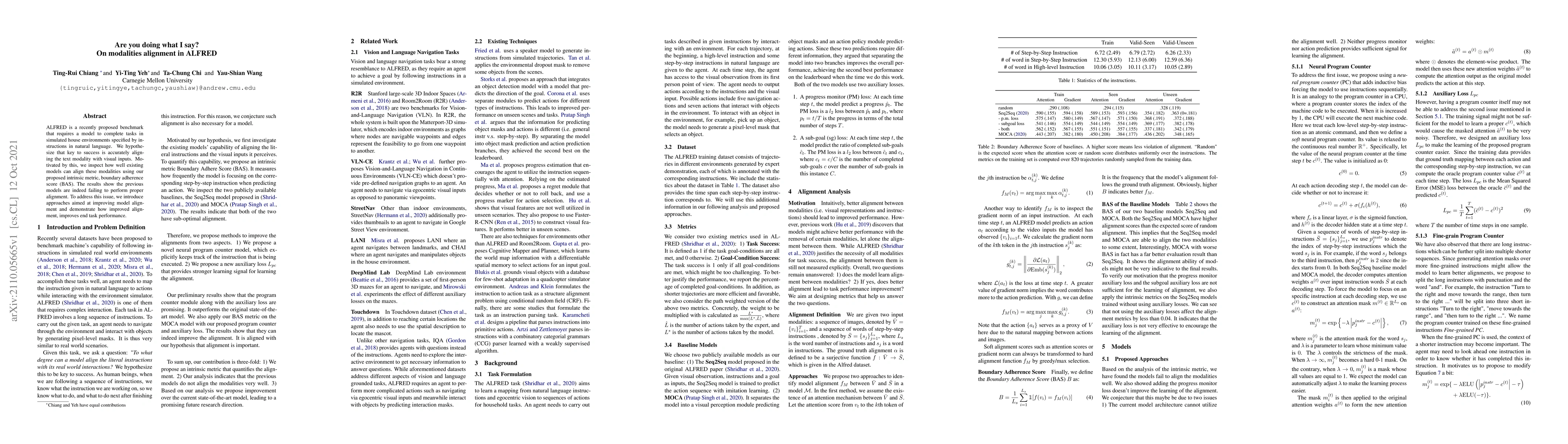 Thumbnail for Are you doing what I say? On modalities alignment in ALFRED