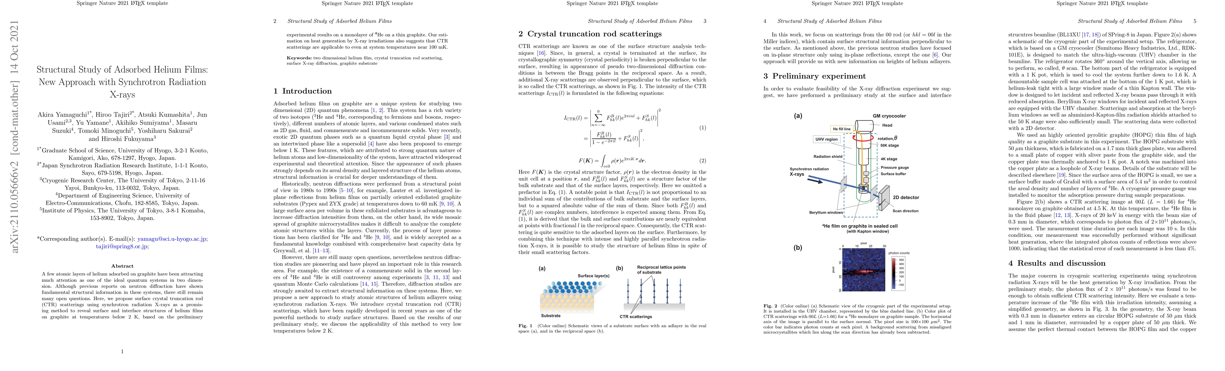 Thumbnail for Structural Study of Adsorbed Helium Films: New Approach with Synchrotron
  Radiation X-rays