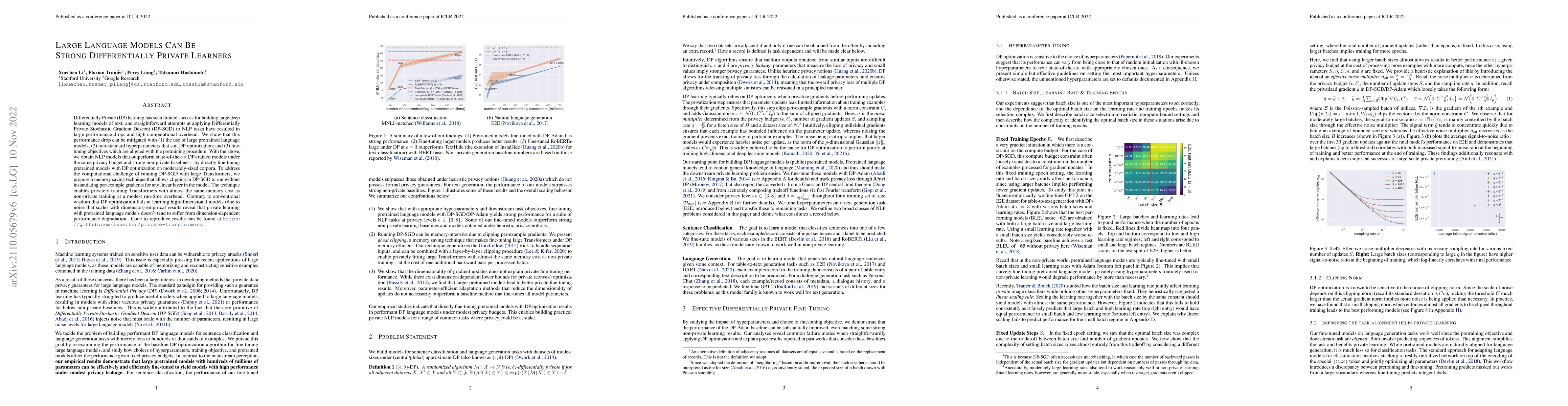 Thumbnail for Large Language Models Can Be Strong Differentially Private Learners