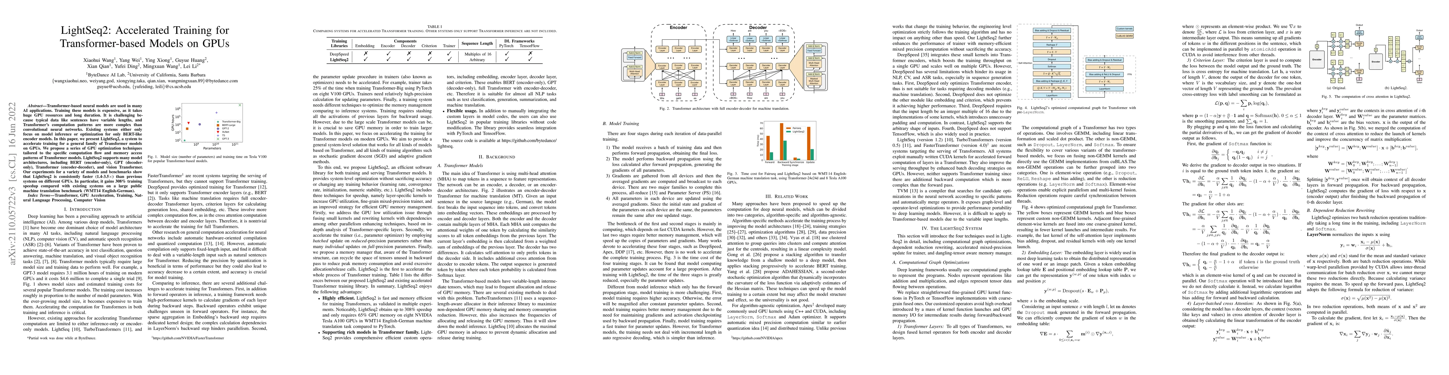 Thumbnail for LightSeq2: Accelerated Training for Transformer-based Models on GPUs